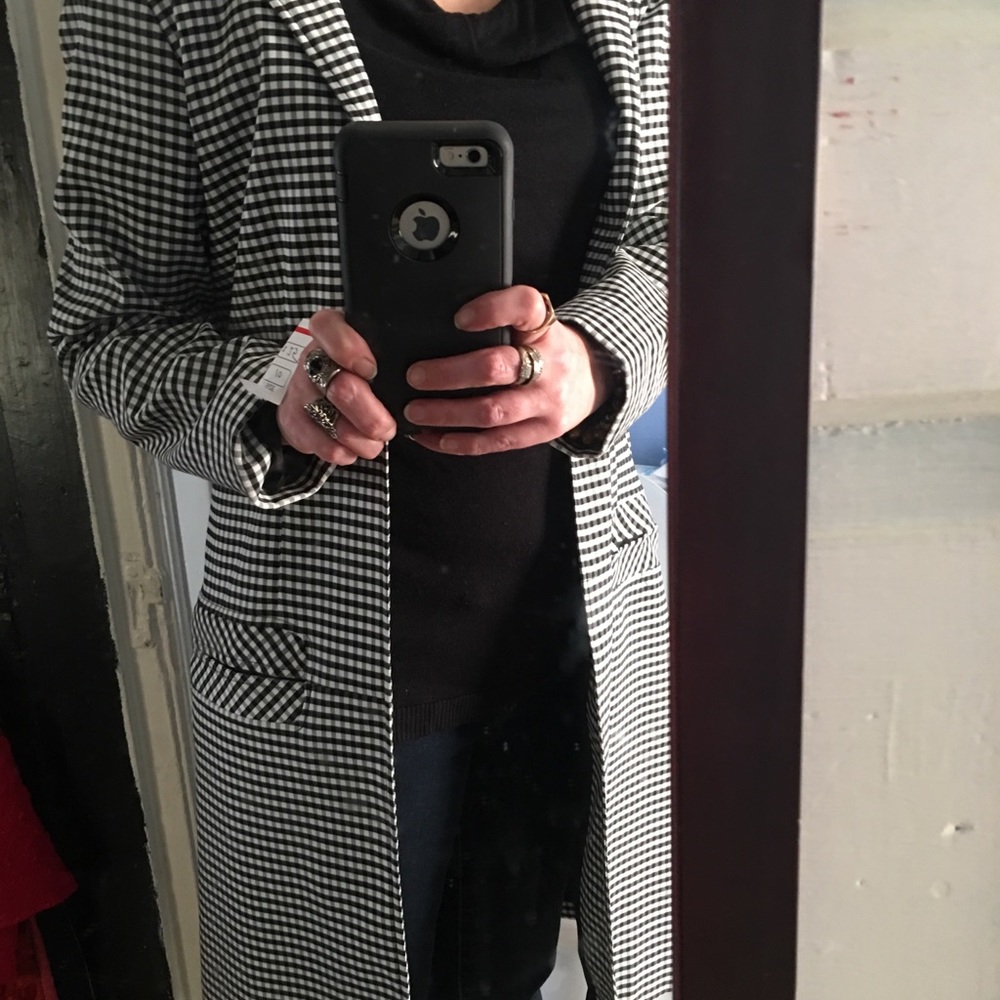 🎉 HP Statement Style 🎉.   gingham longline blazer - Picture 4 of 7